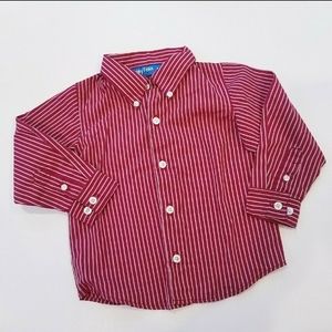 Vintage Toddler Pinstripe Buttonup Shirt 24M